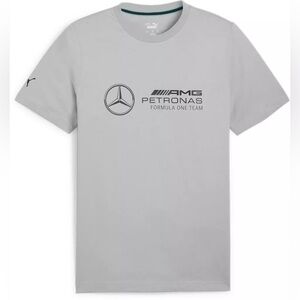 Puma Adult Mercedes Racing Silver Center Logo T-Shirt